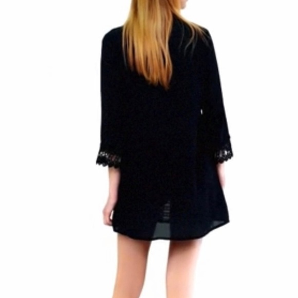 Swimsuit Bikini Cover Up Beachwear Black - Picture 4 of 11